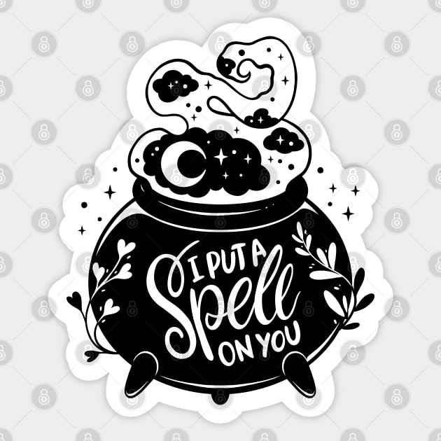 Witch's cauldron. I put a spell on you Sticker by OccultOmaStore